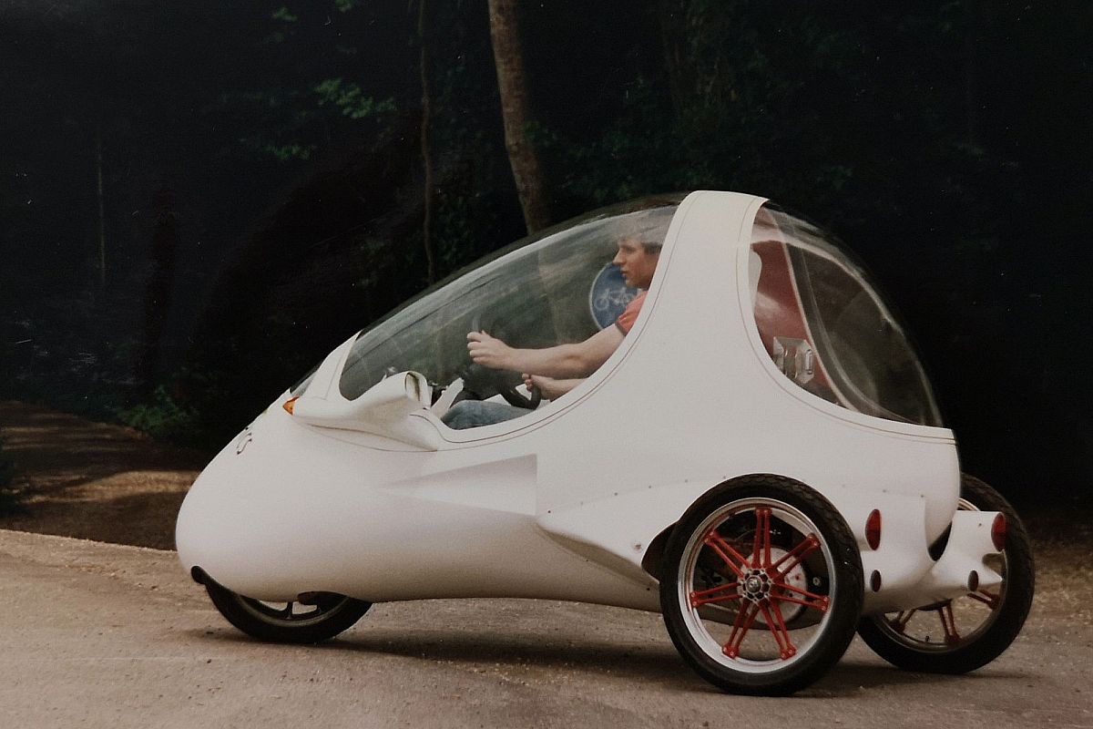 Martin Kyburz sits in the Cheetah