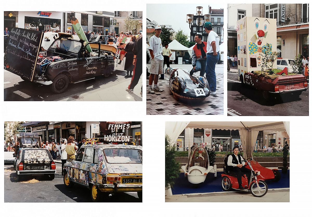 the many wild vehicles at the Micheline Fair.