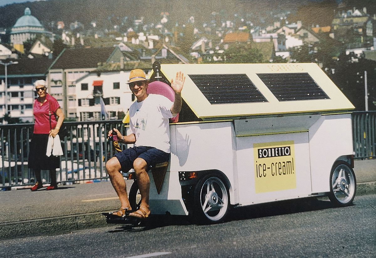 Martin Kyburz sur la glace solaire