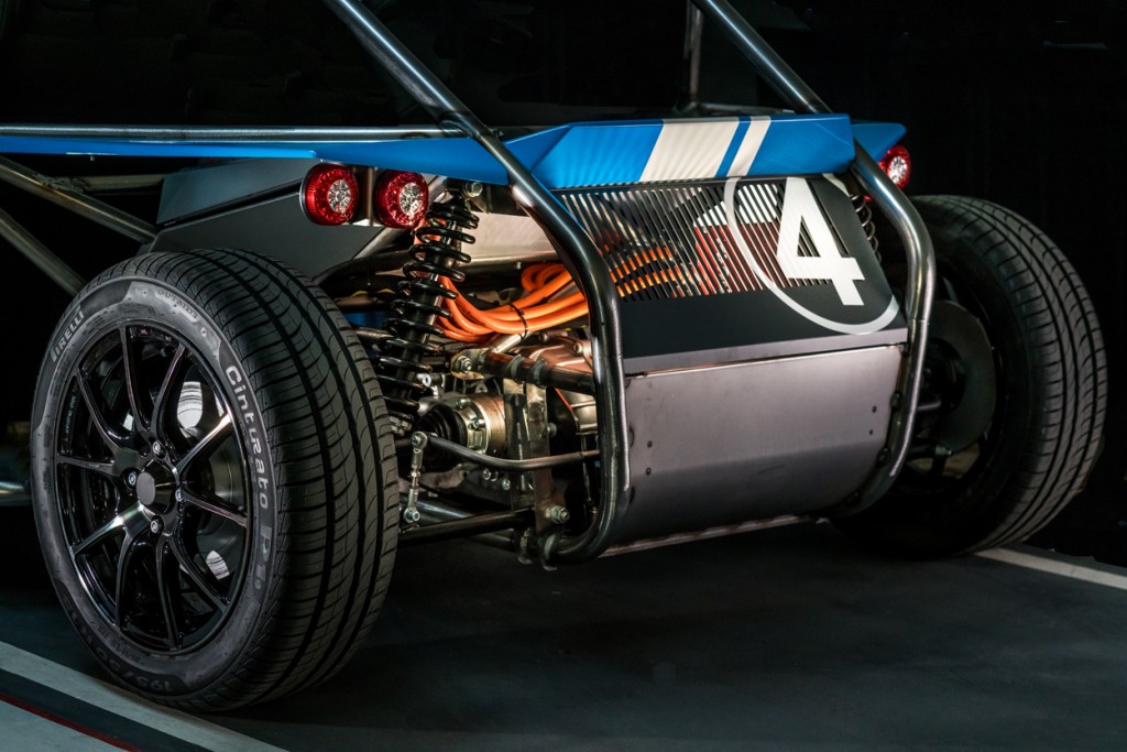 KYBURZ eRod race mit Brusa motor Detailansicht