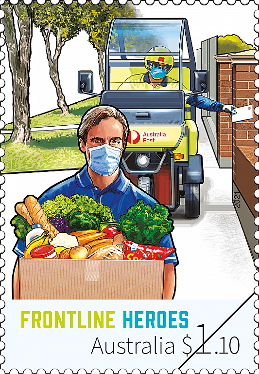 Bild Sonderbriefmarke der Australischen Post mit DXP AU